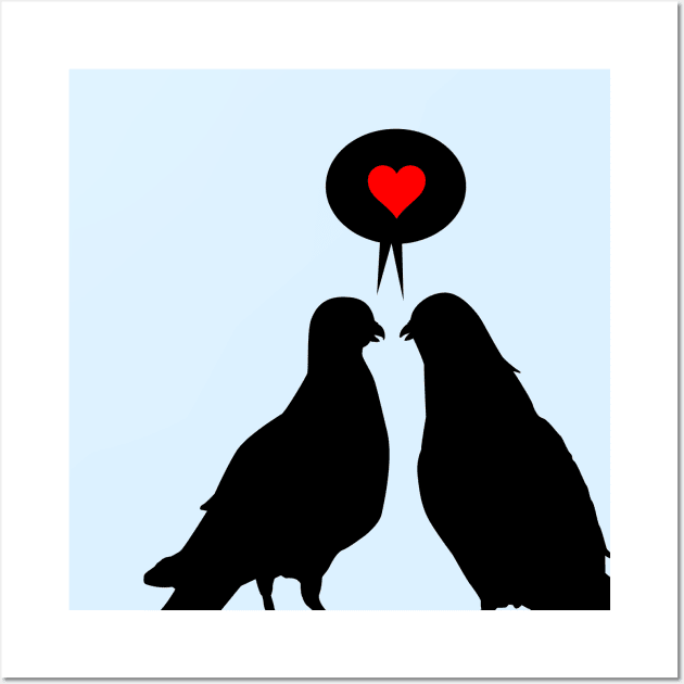 Love saying Doves - Valentine Birds Wall Art by hardwear